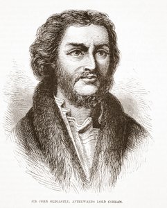 Sir John Oldcastle, poi Lord Cobham, illustrazione da La storia del protestantesimo di James Aitken Wylie (1808-1890), pub. 1878 da English School