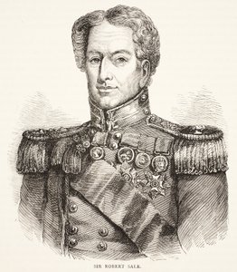 Sir Robert Sale, illustrazione da Cassells Illustrated History of England da English School