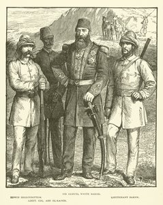Sir Samuel White Baker, Edwin Higginbottom, Tenente Baker, Tenente Colonnello Abd El-Kader (incisione)