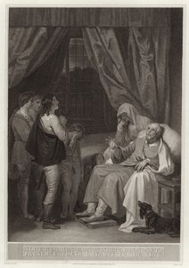 Sir T Windham ammonisce i suoi figli a preservare la loro lealtà al re da English School