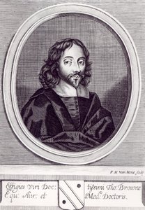 Sir Thomas Browne (1605-82), inciso da Frederick Hendrick van Hove (c.1628-98) da English School