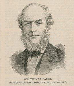 Sir Thomas Paine, presidente della Incorporated Law Society