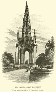 Il Monumento di Sir Walter Scott da English School