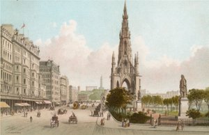 Monumento di Sir Walter Scott e Princes Street, Edimburgo