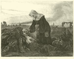 Suora di carità sul campo di battaglia, settembre 1870 da English School