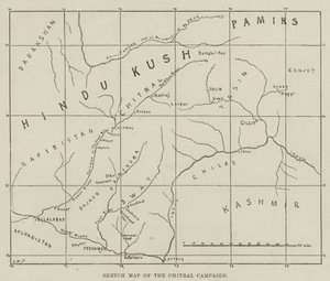 Mappa schizzata della campagna di Chitral