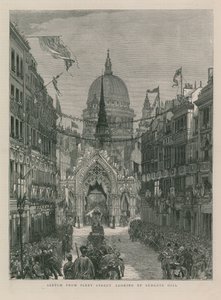 Schizzo da Fleet Street guardando verso Ludgate Hill da English School