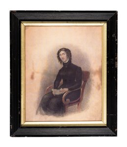 Schizzo di Anne Lister di Shibden Hall da English School