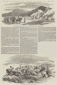 Schizzi della Guerra dei Kaffir (incisione) da English School