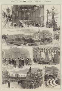 Schizzi della visita reale a Sheffield da English School