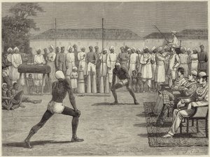 Schizzi con un reggimento nativo di Bombay