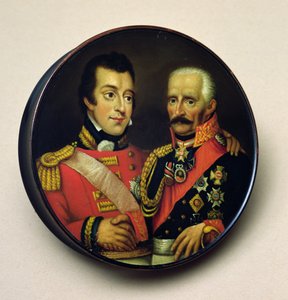 Tabacchiera con ritratti di Arthur Wellesley (1769-1852) Duca di Wellington e Gebbard Leberecht (1742-1819) Feldmaresciallo, Principe von Blucher