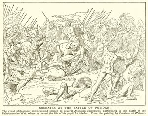 Socrate alla battaglia di Potidea da English School