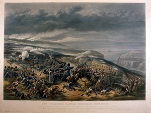 Soldati alla Battaglia di Inkerman durante la Guerra di Crimea, 5 novembre 1854, 1855 da English School