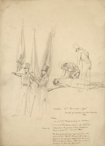 Soldati di Waterloo (matita su carta) da English School