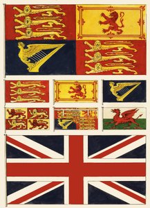 Alcune bandiere della Gran Bretagna da English School