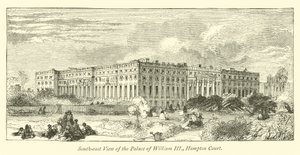 Vista sud-est del Palazzo di Guglielmo III, Hampton Court da English School