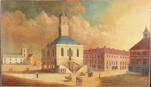 Piazza del mercato di South Shields, c.1800 da English School
