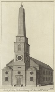 Vista sud-ovest della Chiesa parrocchiale di St Luke in Old Street, Londra