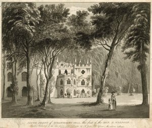 Facciata sud di Strawberry Hill, Twickenham, Londra, la residenza dell