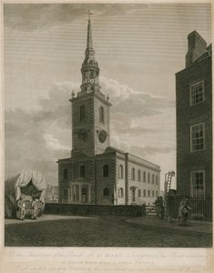 Vista sud della Chiesa di Santa Maria, Islington, Londra da English School
