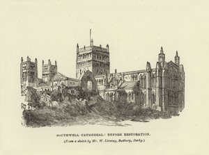 Cattedrale di Southwell, prima del restauro da English School