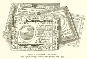 Esemplari di dollari di carta americani da English School