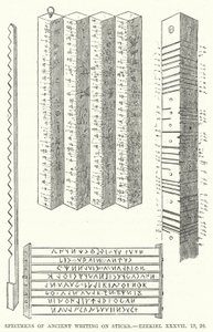 Esempi di antica scrittura su bastoni, Ezechiele XXXVII