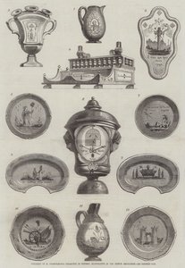 Esemplari della collezione di ceramiche di M Champfleury, illustrativi della Rivoluzione Francese (incisione) da English School