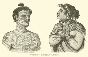 Esemplari di tatuaggi marquesani da English School