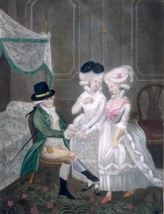 Il primo reel di Sir Timothy Thicketts a Londra, o le bellezze di Kings Place, che tirano a sorte per un --, 1781 da English School