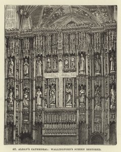 Cattedrale di St Albans, schermo di Wallingford restaurato da English School