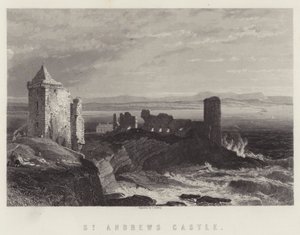 Castello di St Andrews (incisione) da English School