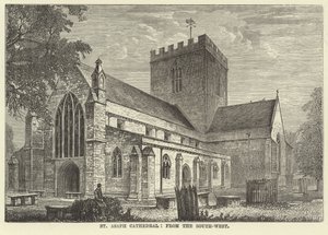 Cattedrale di St Asaph, da sud-ovest da English School