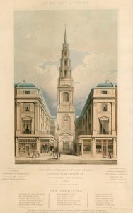 St Brides Avenue; Il miglioramento in Fleet Street, Londra, proposto per essere effettuato tramite sottoscrizione volontaria, 1825 da English School