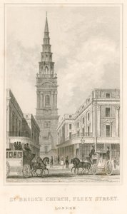 Chiesa di St Brides, Fleet Street, Londra da English School