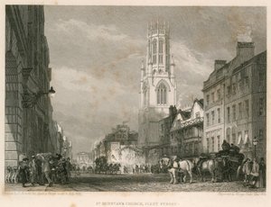 Chiesa di St Dunstans, Fleet Street, Londra da English School