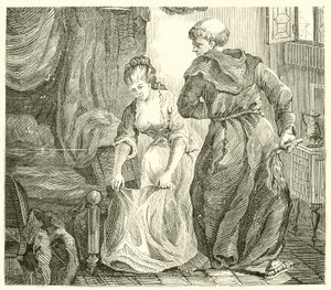 San Edmondo, vescovo di Canterbury, mentre studiava a Parigi, fu tormentato da una giovane donna molto bella da English School