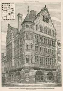 Filiale di St James della Alliance British & Foreign Life & Fire Assurance Company di Bartholomew Lane, Londra da English School