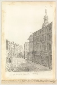 Chiesa di San Martino nel 1825 da English School