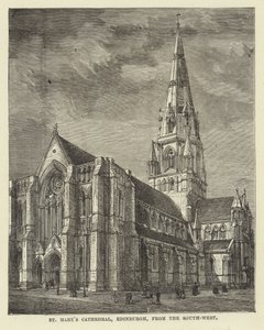 Cattedrale di St Mary, Edimburgo, da sud-ovest da English School