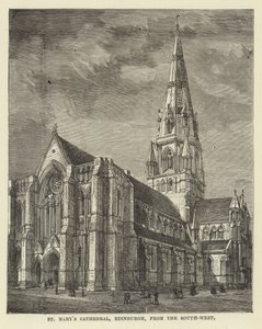 Cattedrale di St Mary, Edimburgo, da sud-ovest da English School