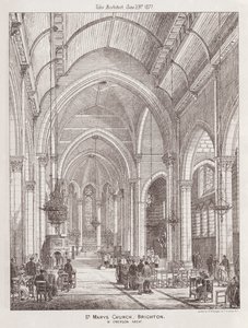 Chiesa di Santa Maria, Brighton (incisione) da English School