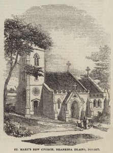 La nuova chiesa di Santa Maria, isola di Branksea, Dorset da English School