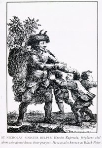 Aiutante sinistro di San Nicola: Knecht Ruprecht, 1784 da English School