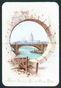 Cattedrale di St Paul e Tamigi, biglietto di Natale