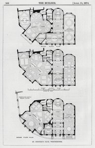 Il Club di San Stefano, Westminster (incisione) da English School