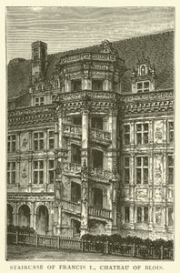 Scalinata di Francesco I, Castello di Blois (incisione)