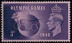 Francobollo commemorativo delle Olimpiadi di Londra del 1948 da English School
