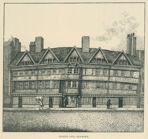 Staple Inn, Holborn (litografia) da English School